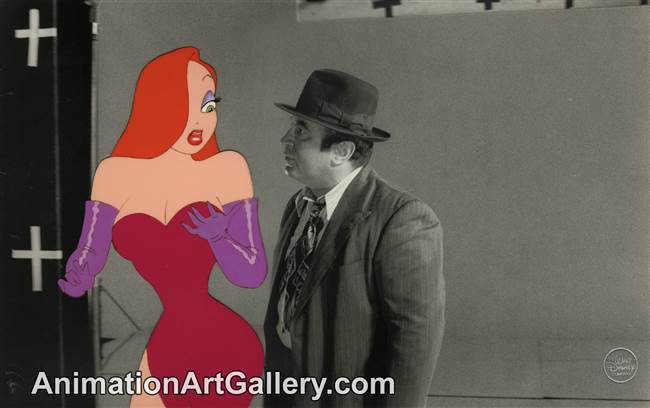 Jessica Rabbit Kisses Production Cel of Jessica Rabbit from Who Framed Roger Rabbit