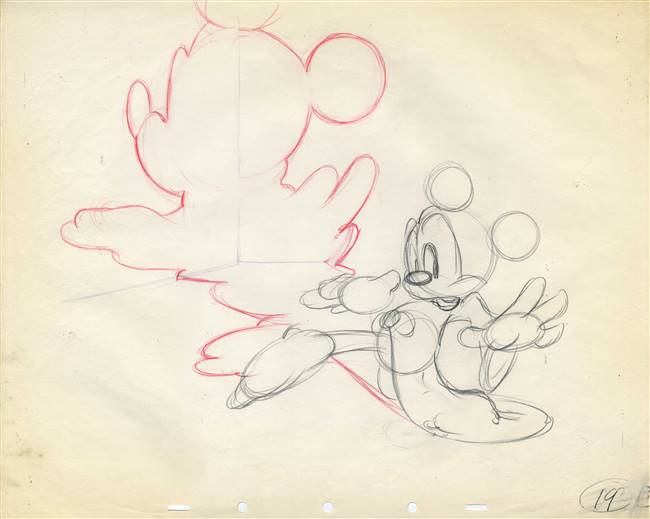 Mickey Mouse Character Design Drawing by Fred Moore Original Art Walt Disney,  c.1940s by Walt Disney Studios on artnet